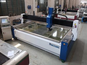 2000 * 1500mm 380 mpa kaca tempered dan dilaminasi abrasif tekanan tinggi CNC air jet cutting mesin